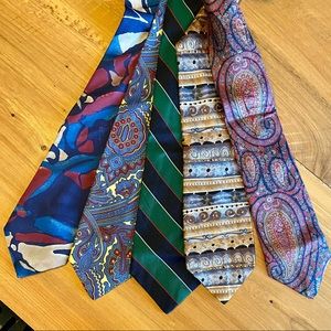 100% silk vintage men’s necktie lot #2!